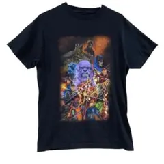マーベル　メンズＴシャツ　黒　Ｍ　アベンジャーズ　夏服　USA古着【3814】のサムネイル