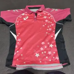 卓球用ポロシャツ ピンクと黒