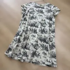 【ユニクロ】×CABBAGES&ROSES半袖チュニック ワンピース綿100 M