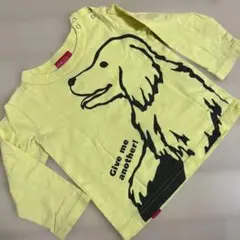 OJC イエロー犬イラスト長袖Tシャツ2A