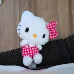ハローキティ ぬいぐるみ 50周年 Anniversary千鳥格子 ピンク - メルカリ