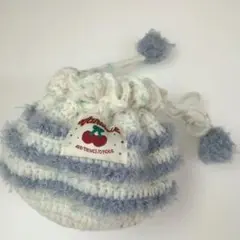 手編み かぎ針編み 巾着 ポーチ ハンドメイド