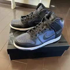 新品未使用Nike Dunk High ブラック/ダークブルー 28cm