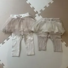 チュチュ付きレギンス 80cm 2点セット　チュールスカート　レギンス