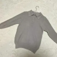 MANFINITY 襟付きニット XL グレー ハーフジップ メンズ