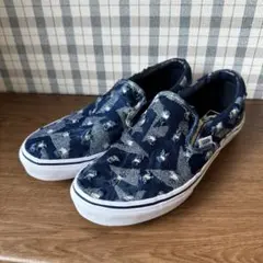 [美品]VANS デニムスター　スリッポン25.5