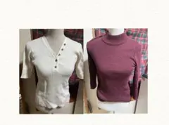 grl グレイル　リブ編みニットセーター2点セット