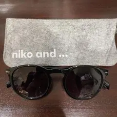 niko and .. ブラックサングラス ケース付き　度なし