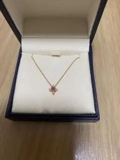 美品【Vendome Aoyama】ルビーネックレス K18（イエローゴールド）