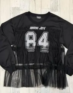 帶有紗網的長袖上衣 150