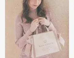 Maison de FLEUR キャンバススクエアトートバッグ