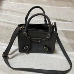 Firano グレーレザーハンドバッグ