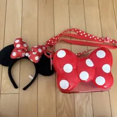 ディズニー ミニー リボン ポップコーンバケット カチューシャ 2点セット