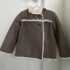 ムートンコート フード付き