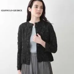 GIANNI LO GIUDICE 【洗える】シャーリングボタニカルジャケットのサムネイル