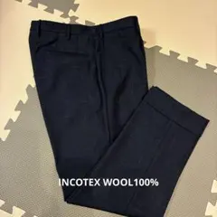 INCOTEX インコテックス ネイビー スラックス ウール サイズ50