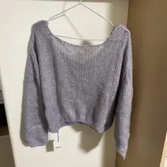 GRL ラベンダー クロップドニットセーター　未使用品　タグ付き