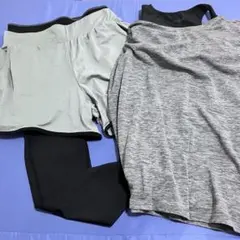GUスポーツ Tシャツ パンツ レギンス スポーツ用ブラトップ セット M