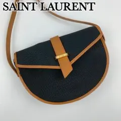 YSL イヴサンローラン ショルダーバック 斜め掛け レザー ブラック レザー