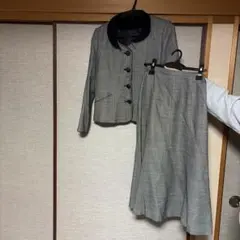 グレー ツイード風 ジャケットとスカート セット