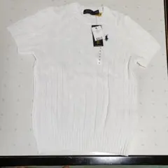 Polo Ralph Lauren 半袖ケーブルニット M ホワイト