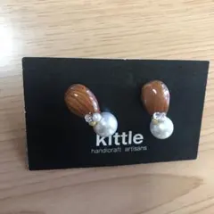 kittle 木製パールドロップピアス