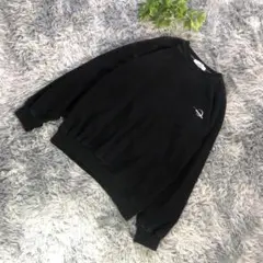 JACOB'S【Lサイズ】ブラック ロゴ 菊 花びら 長袖 トレーナー 秋コーデ