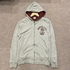 【R709】 Champion ジップアップ パーカー サイズL グレー