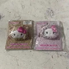 サンリオ ハローキティ ヒョウ柄 ギャルクマデザインシリーズ ヘアクリップ　2点