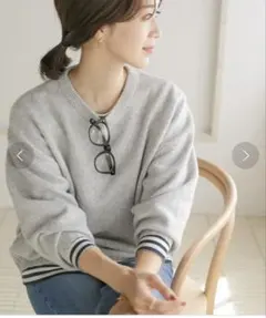 アーバンリサーチドアーズ ハミルトンクルーネックワイドプルオーバー　佐藤栞里さん