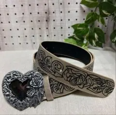 新品 レディース ベルト Y2K ゴシック 薔薇 ハート 平成ギャル