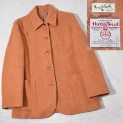 90s 初期 マーガレットハウエル × ハリスツイード ジャケット オレンジ Ⅱ