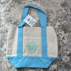 TRADER JOE'S ミニトートバッグ 水色②