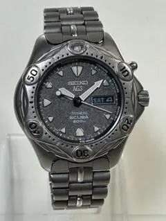 【二次電池新品】SEIKO AGS ALLチタン SCUBA 5M23-7A31