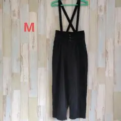 restoration コーデュロイサロペットパンツ　ブラック