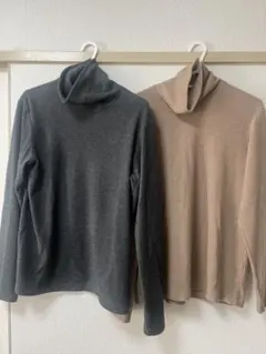 ユニクロフリースタートルネック2枚Lサイズ
