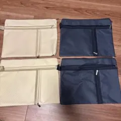 トラベルポーチセット ベージュ ネイビー