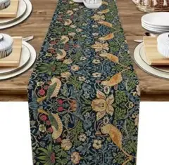 テーブルランナー ウィリアムモリス テーブルセンター 北欧 モダン レトロ 植物