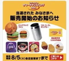 新品未使用マクドナルド サマーチャンスバッググッズ4点