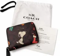 COACH X PEANUTS スモール ジップ アラウンドウォレット二つ折財布