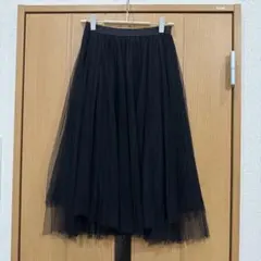 ブラックチュールロングスカート