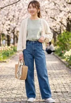 Lee earthmusic&ecologyコラボ　ストレートデニム ブルー