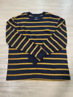GAP LONG SLEEVE T ネイビー/イエロー L