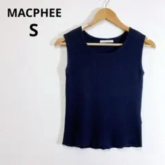 MACPHEE マカフィー コットンリブタンクトップ ネイビー Sのサムネイル
