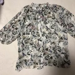 Sazae様専用 ボタニカル柄七分袖ブラウス