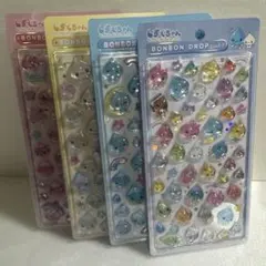 しずくちゃん　ボンボンドロップシール大　4枚セット