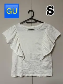 美品 GU トップス　半袖　フリル袖　Tシャツ　Sサイズ【お値引き中です】