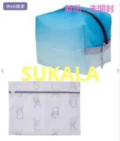 スカーラ　LAVA　ヨガポーチ　トラベルポーチ　グリーンブルー　洗濯ネット付き