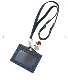 新品未開封♡ファミリア ネームホルダー 青系ファミリアチェック