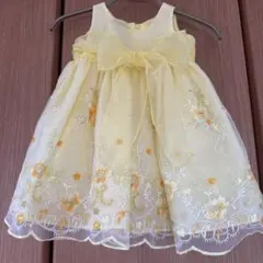 刺繍入りイエロードレス 70cm